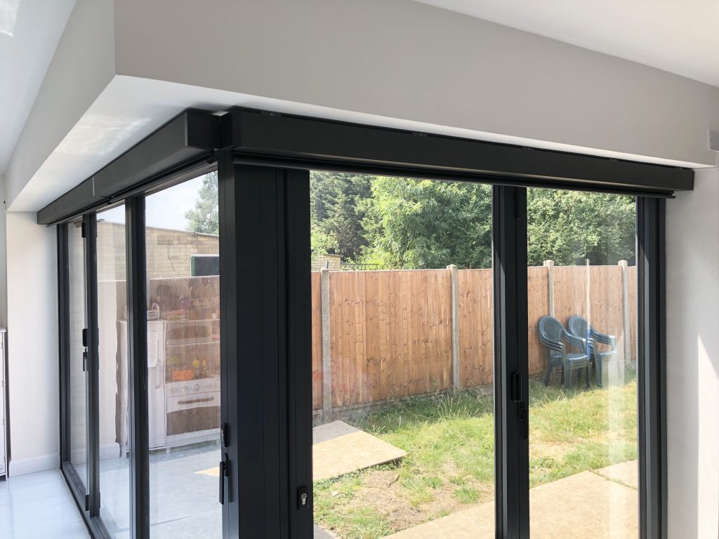 Motorised Screeny Roller Blinds Square Cassette • SGS Shutters and Blinds