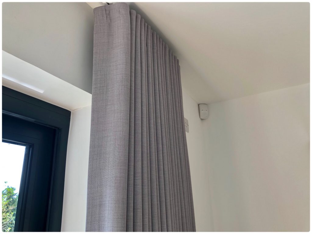 Automated Wave Curtains Track TouchMotion • SGS Shutters and Blinds